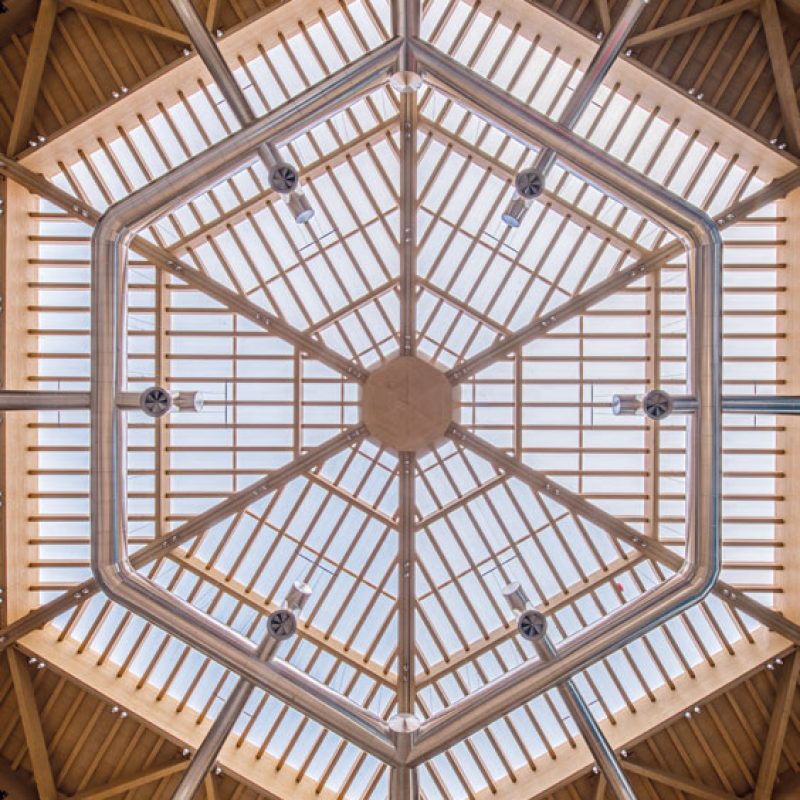 Legno lamellare - Soffitto Interno - Il Centro Arese, Arese, Milano, Italia - Moretti Modular Contractor